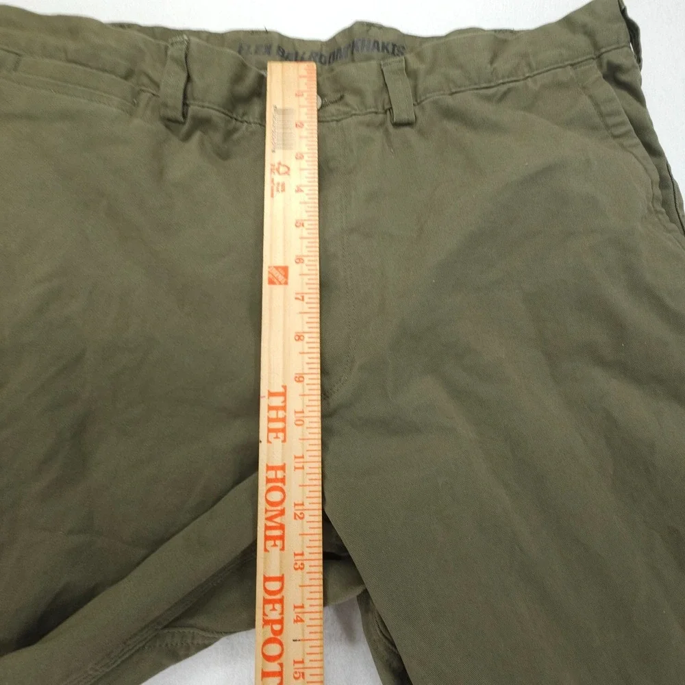 Duluth Trading Khaki Pants Mens 40x32 Olive Green Flex Ballroom Stretch Workwear